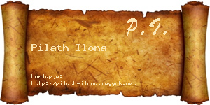 Pilath Ilona névjegykártya